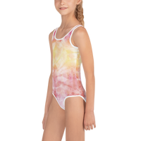 Pink Tie Dye Girls Swimsuit