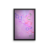 Oxytocin Molecule Framed Poster