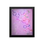 Oxytocin Molecule Framed Poster