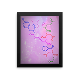 Oxytocin Molecule Framed Poster