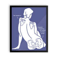 A Woman's Weight, and Resilience, Framed Poster