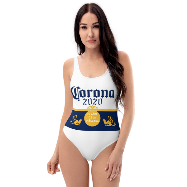 Corona 2020, Year of the Mask One Piece Swimsuit