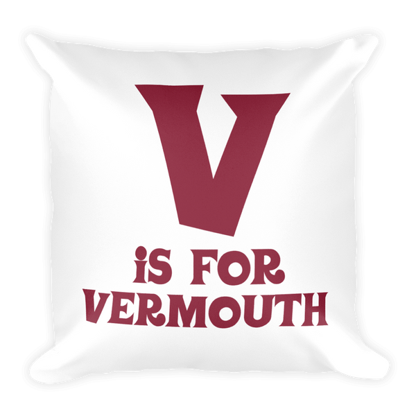 V is for Vermouth Throw Pillow