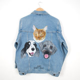 Custom Painted Pet Portrait Denim Jackets