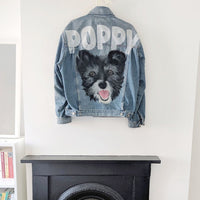 Custom Painted Pet Portrait Denim Jackets