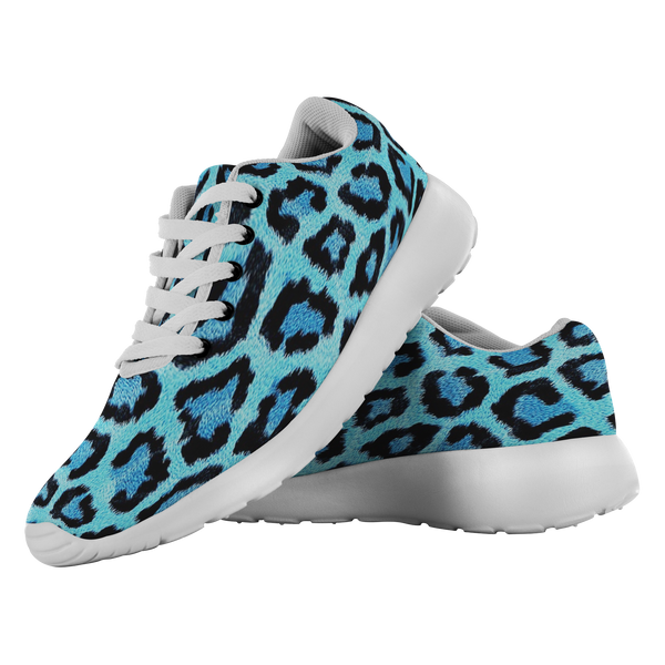 Blue Leopard Running Shoes, Unisex