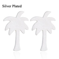 Shuangshuo Summer Jewelry Coconut Palm Tree Stud Earrings for Women Fashion Jewelry Tree Long Earrings Valentines Day Gifts