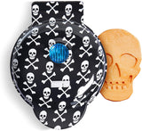 Single Serve Waffle Iron with Custom Shapes Heart, Pumpkin, Skull