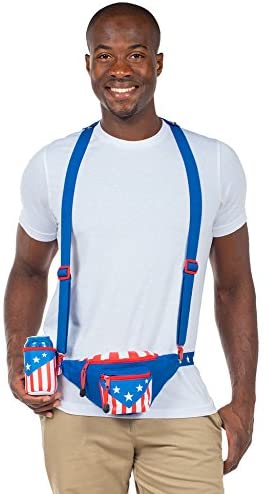 Patriotic Fanny Pack with Cape and Suspenders