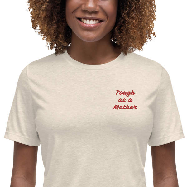 tough as a mother embroidered shirt